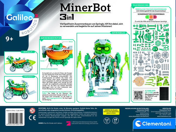 Produktbild: Experimentierkasten Galileo MinerBot 3 in 1
