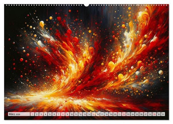 Produktbild: Action Painting: Die Energie der Gef&uuml;hlslandschaften (Wandkalender 2026 DIN A2 quer), CALVENDO Monatskalender