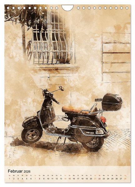 Produktbild: Motorroller - Vespa Galerie (Wandkalender 2026 DIN A4 hoch), CALVENDO Monatskalender
