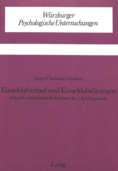 Produktbild: Einschlafverlauf und Einschlafst&ouml;rungen