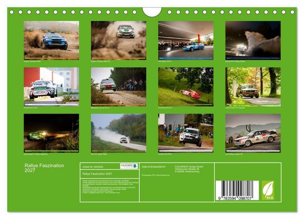 Produktbild: Rallye Faszination 2027 (Wandkalender 2027 DIN A4 quer), CALVENDO Monatskalender