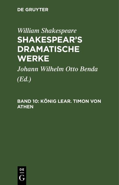 Produktbild: K&ouml;nig Lear. Timon von Athen