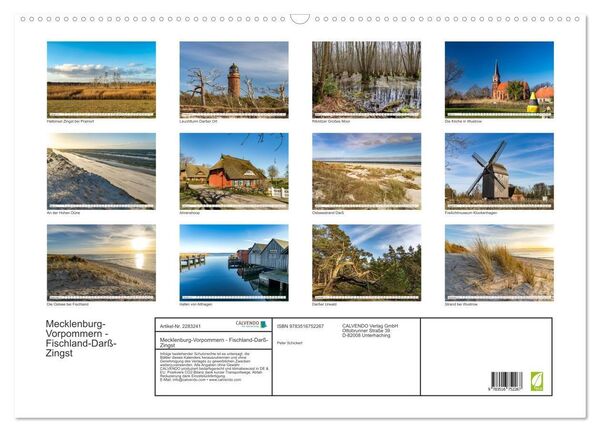 Produktbild: Mecklenburg-Vorpommern - Fischland-Dar&szlig;-Zingst (Wandkalender 2027 DIN A2 quer), CALVENDO Monatskalender