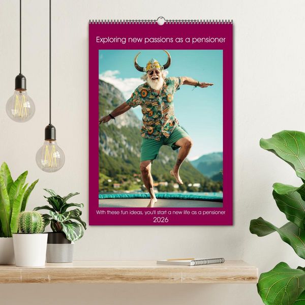 Produktbild: Exploring new passions as a pensioner (Wall Calendar 2026 DIN A2 portrait), CALVENDO 12 Month Wall Calendar