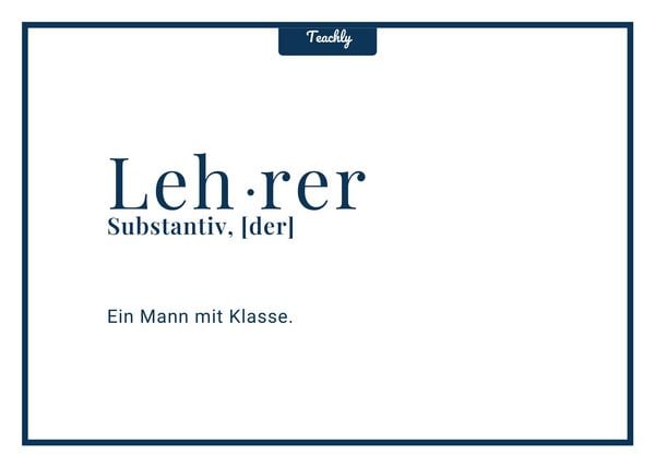 Produktbild: Teachly Postkarte, Mann mit Klasse