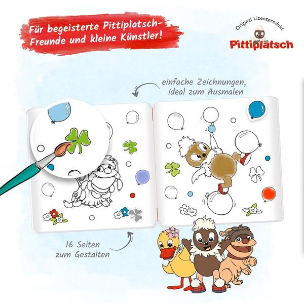 Produktbild: Tr&ouml;tsch Unser Sandm&auml;nnchen Malbuch Stickermalbuch Pittiplatsch