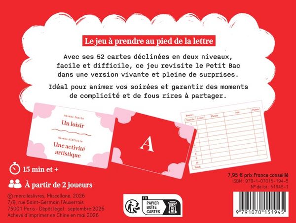 Produktbild: Bo&icirc;te &agrave; questions - Petit Bac