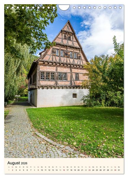 Produktbild: T&Uuml;BINGEN UND BLAUBEUREN Historische Schw&auml;bische Alb (Wandkalender 2026 DIN A4 hoch), CALVENDO Monatskalender