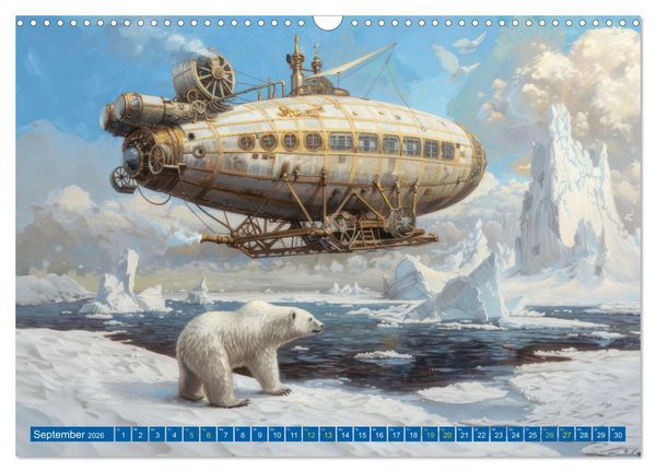 Produktbild: Steampunk Luftschiffe mit einer surrealen Note (Wandkalender 2026 DIN A3 quer), CALVENDO Monatskalender