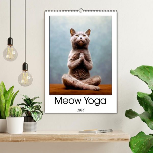 Produktbild: Meow Yoga (Wall Calendar 2026 DIN A2 portrait), CALVENDO 12 Month Wall Calendar