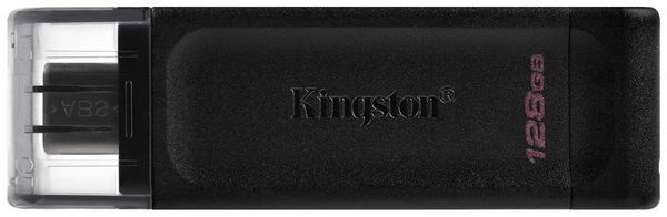 Produktbild: Kingston DataTraveler 70 USB-Stick Retail 128GB Schwarz DT70/128GB USB-C&reg;