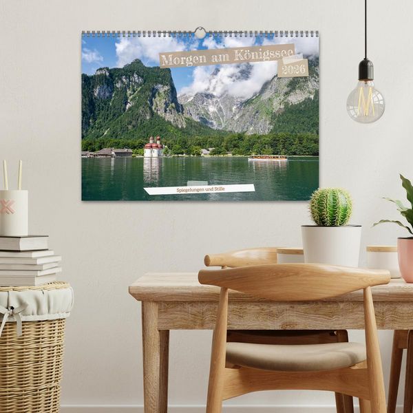 Produktbild: Morgen am K&ouml;nigssee - Spiegelungen und Stille (Wandkalender 2026 DIN A3 quer), CALVENDO Monatskalender