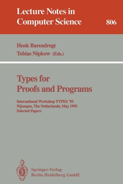Produktbild: Types for Proofs and Programs