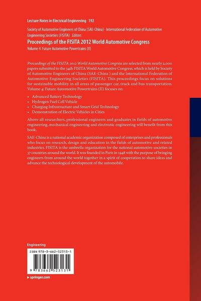 Produktbild: Proceedings of the FISITA 2012 World Automotive Congress