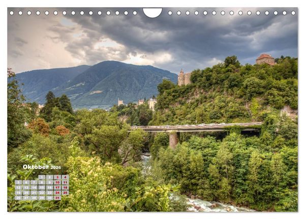 Produktbild: Meraner Land: alpin-mediterranes Lebensgef&uuml;hl (Wandkalender 2026 DIN A4 quer), CALVENDO Monatskalender