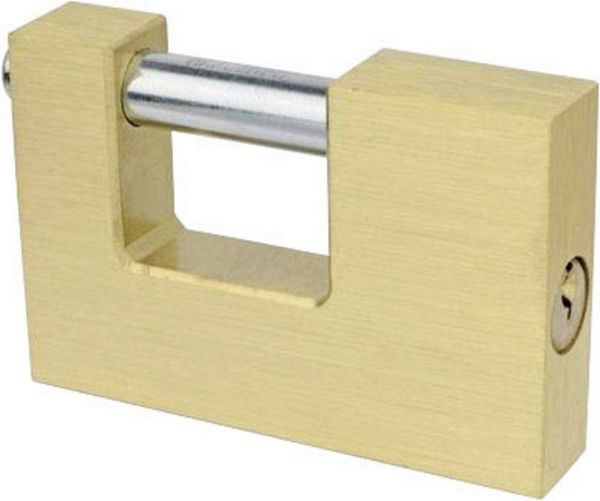 Produktbild: Br&uuml;der Mannesmann M41360 Vorh&auml;ngeschloss 60 mm gleichschlie&szlig;end Gold Profilzylinder-Vorhangschloss
