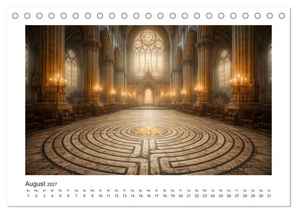Produktbild: Mythologische Labyrinthe (Tischkalender 2027 DIN A5 quer), CALVENDO Monatskalender
