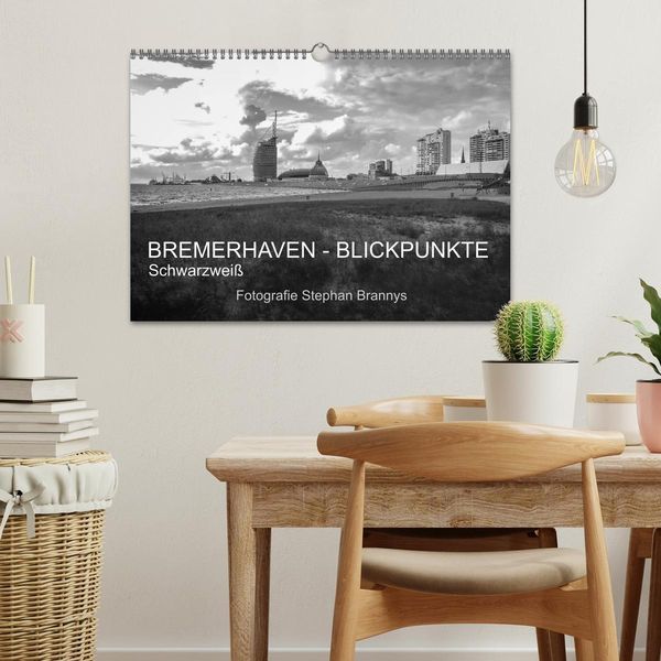 Produktbild: Bremerhaven - Blickpunkte Schwarzwei&szlig; (Wandkalender 2026 DIN A3 quer), CALVENDO Monatskalender