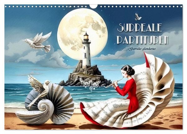 Produktbild: Surreale Partituren (Wandkalender 2026 DIN A3 quer), CALVENDO Monatskalender