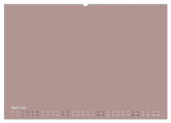 Produktbild: DIY Bastel-Kalender -Erdige Pastell Farben- Zum Selbstgestalten (Wandkalender 2026 DIN A2 quer), CALVENDO Monatskalender
