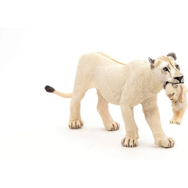 Produktbild: Spielfigur Wei&szlig;e L&ouml;win mit Jungtier 6,5cm