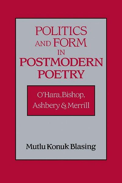 Produktbild: Politics and Form in Postmodern Poetry