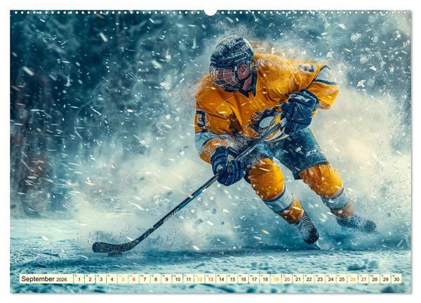 Produktbild: Eishockey - tolle Momente (Wandkalender 2026 DIN A2 quer), CALVENDO Monatskalender