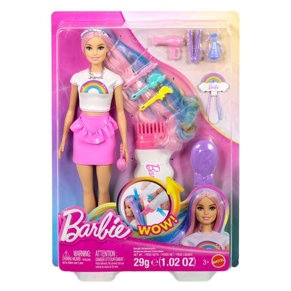 Produktbild: Barbie Haarspiel Puppe Regenbogen Glitzer