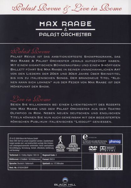 Produktbild: Max Raabe & Palast Orchester - Palast Revue/Live in Rome [LE] [2 DVDs]