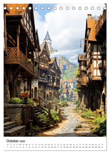 Produktbild: Medieval Legends (Desk Calendar 2026 DIN A5 portrait), CALVENDO 12 Month DeskCalendar
