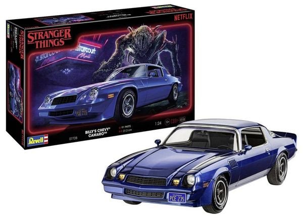 Produktbild: Revell 07728 Stranger Things Billy's Chevy Camaro Z/28 Automodell Bausatz 1:24
