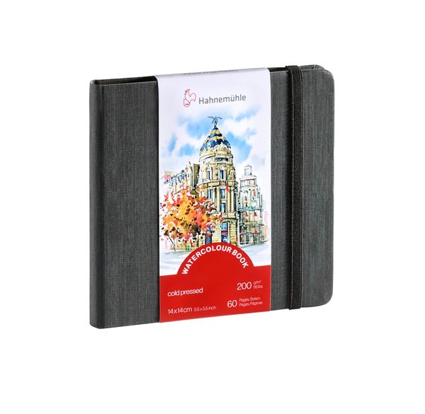 Produktbild: Hahnem&uuml;hle Papier Watercoulour Book 200g/m&sup2;, 14 x 14 cm, 200 g/m&sup2;