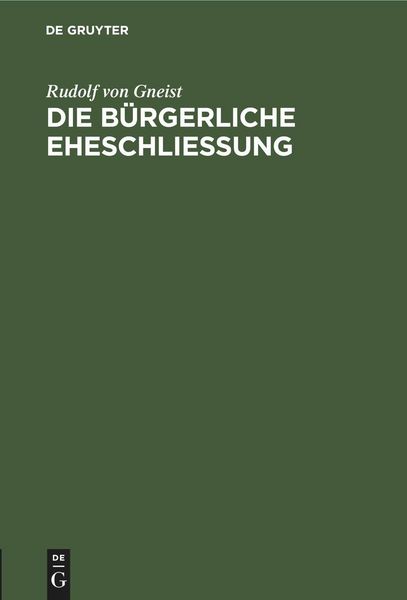 Produktbild: Die b&uuml;rgerliche Eheschlie&szlig;ung