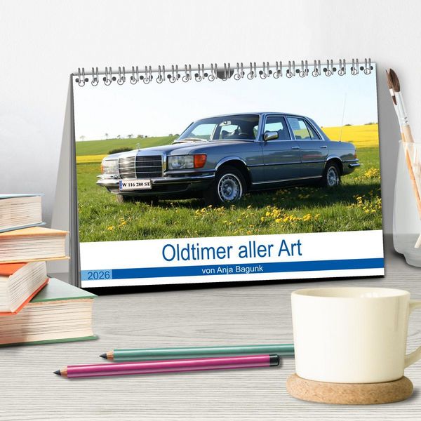 Produktbild: Oldtimer aller Art (Tischkalender 2026 DIN A5 quer), CALVENDO Monatskalender
