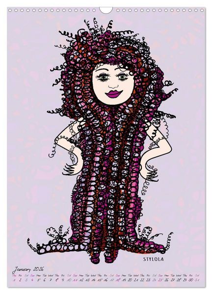 Produktbild: The HAIRSTYLAS Fashion (Wall Calendar 2026 DIN A3 portrait), CALVENDO 12 Month Wall Calendar