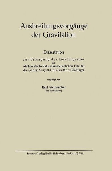 Produktbild: Ausbreitungsvorg&auml;nge der Gravitation