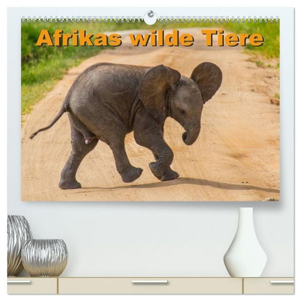 Afrikas wilde Tiere (hochwertiger Premium Wandkalender 2026 DIN A2 quer), Kunstdruck in Hochglanz