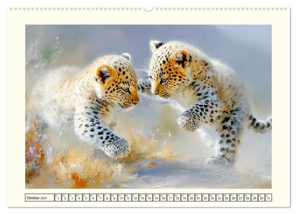 Produktbild: Leopardenkinder. Afrikas Katzenbabys im Licht der Natur (hochwertiger Premium Wandkalender 2027 DIN A2 quer), Kunstdruck in Hochglanz
