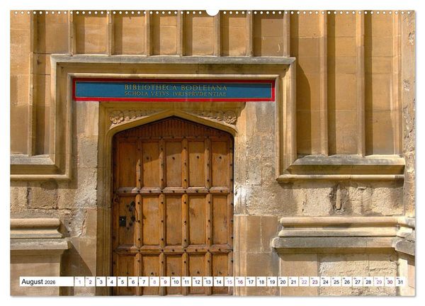 Produktbild: Oxford - die Harry Potter Stadt (Wandkalender 2026 DIN A2 quer), CALVENDO Monatskalender