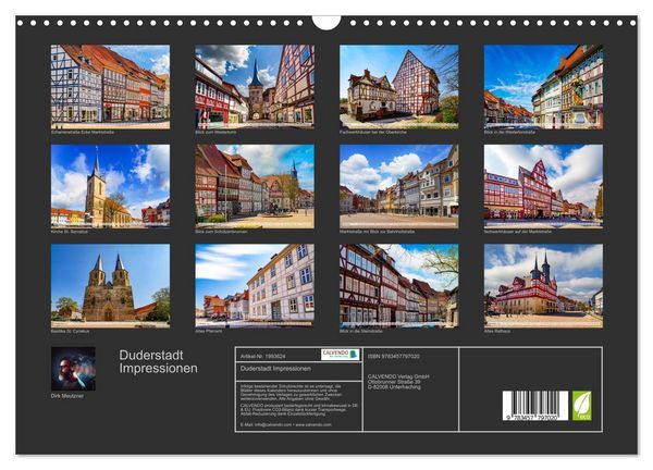 Produktbild: Duderstadt Impressionen (Wandkalender 2026 DIN A3 quer), CALVENDO Monatskalender