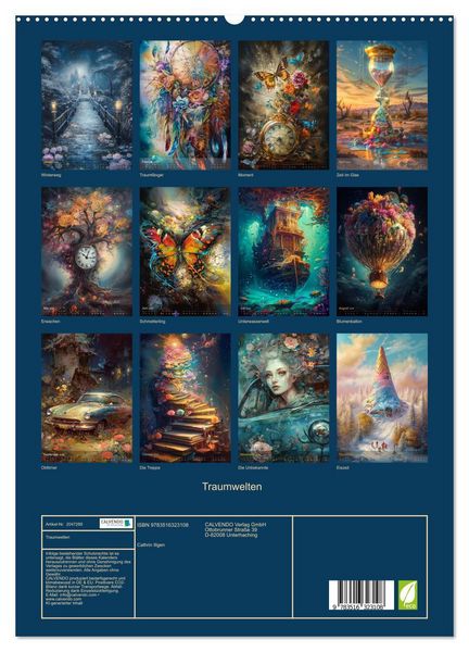 Produktbild: Traumwelten (hochwertiger Premium Wandkalender 2026 DIN A2 hoch), Kunstdruck in Hochglanz