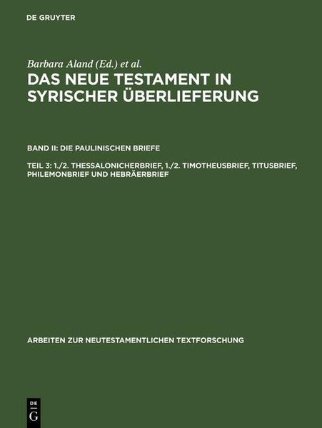 Produktbild: 1./2. Thessalonicherbrief, 1./2. Timotheusbrief, Titusbrief, Philemonbrief und Hebr&auml;erbrief