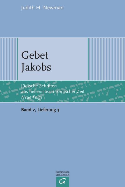 Produktbild: J&uuml;dische Schriften aus hellenistisch-r&ouml;mischer Zeit - Neue Folge... / Gebet Jakobs