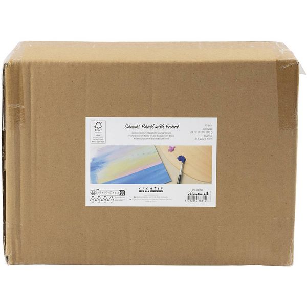 Produktbild: Creativ Company Malpappe mit Rahmen, A4, Gr&ouml;&szlig;e 29,7x21 cm, 280 g, Wei&szlig;, 10 Stk