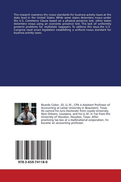 Produktbild: State Tax Jurisdiction: Establishing Nexus for Business Activity Taxes