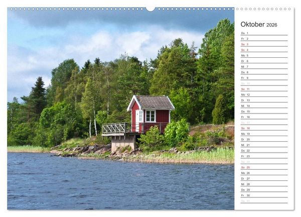 Produktbild: Unterwegs in Schweden (hochwertiger Premium Wandkalender 2026 DIN A2 quer), Kunstdruck in Hochglanz