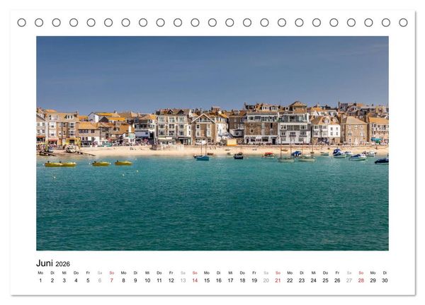 Produktbild: Cornwall - Land zwischen den Meeren (Tischkalender 2026 DIN A5 quer), CALVENDO Monatskalender