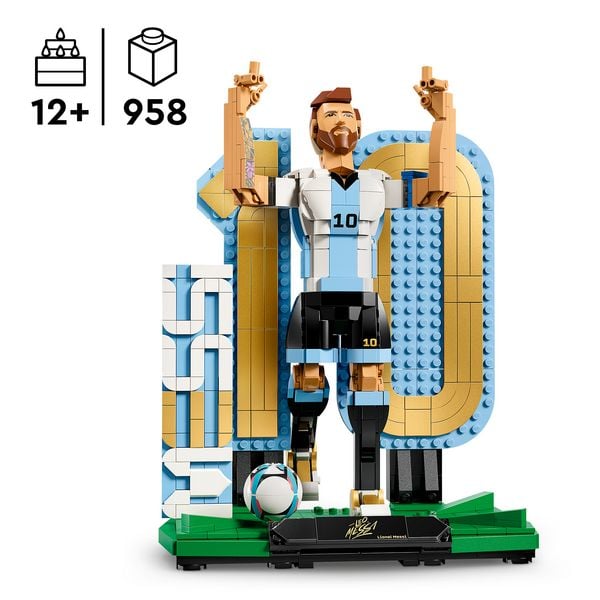 Produktbild: LEGO Editions 43015 Lionel Messi, Fu&szlig;balllegende, Bauset f&uuml;r Kinder; Fu&szlig;ball-Deko