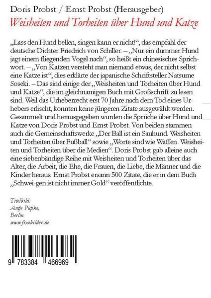 Produktbild: Weisheiten und Torheiten &uuml;ber Hund und Katze