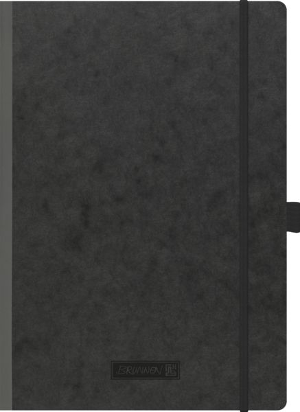 Produktbild: Brunnen Kladde A4 dot 96Bl 90g Premium sw Gummizug